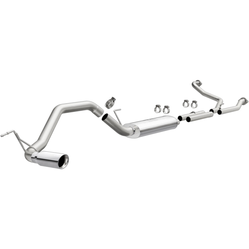 MagnaFlow CatBack 07-15 Nissan Titan V8 LGAS/LFLEX Single MF Polished Stainless Exhaust Magnaflow Catback AXOPROS