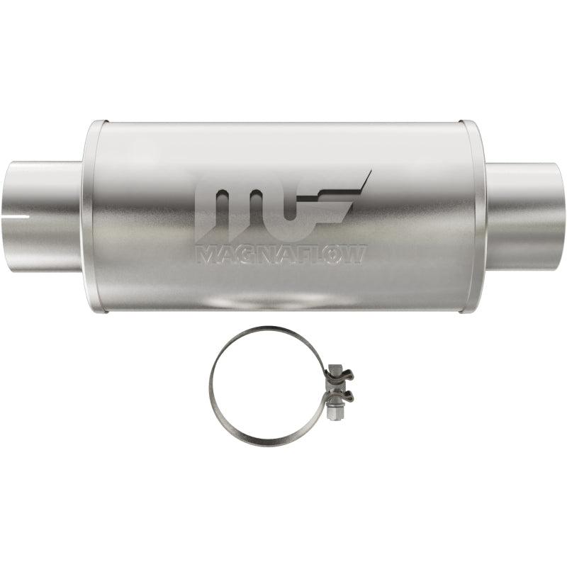 MagnaFlow Muffler Mag DSL SS 7x7x14 4in Inlet 4in Outlet Magnaflow Muffler AXOPROS