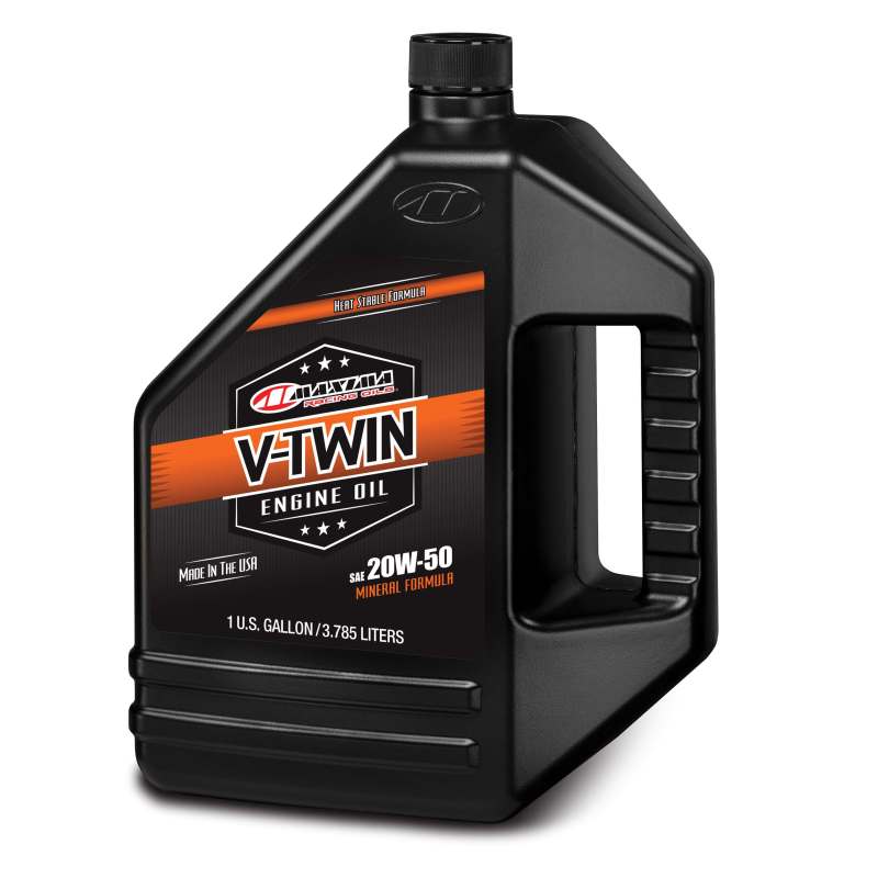 Maxima V-Twin 20W50 Mineral Engine Oil - 128oz Maxima Motor Oils AXOPROS