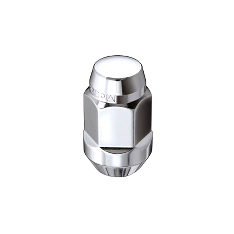 McGard Hex Lug Nut (Cone Seat Bulge Style) 1/2-20 / 3/4 Hex / 1.45in. Length (4-pack) - Chrome McGard Lug Nuts  AXOPROS