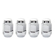 McGard Hex Lug Nut (Cone Seat Bulge Style) M12X1.5 / 3/4 Hex / 1.45in. Length (4-Pack) - Chrome McGard Lug Nuts  AXOPROS