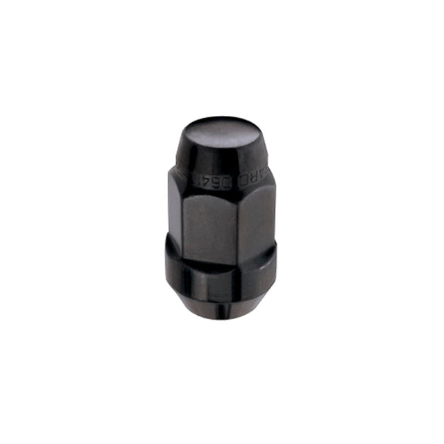 McGard Hex Lug Nut (Cone Seat Bulge Style) M14X1.5 / 22mm Hex / 1.945in. Length (4-Pack) - Black McGard Lug Nuts  AXOPROS