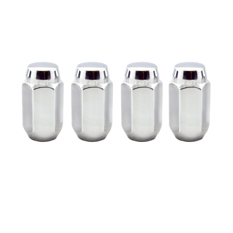 McGard Hex Lug Nut (Cone Seat) M14X1.5 / 22mm Hex / 1.635in. Length (4-Pack) - Chrome McGard Lug Nuts  AXOPROS