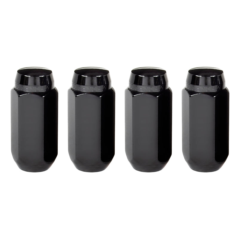 McGard Hex Lug Nut (Cone Seat) M14X1.5 / 22mm Hex / 1.945in. Length (4-Pack) - Black McGard Lug Nuts  AXOPROS