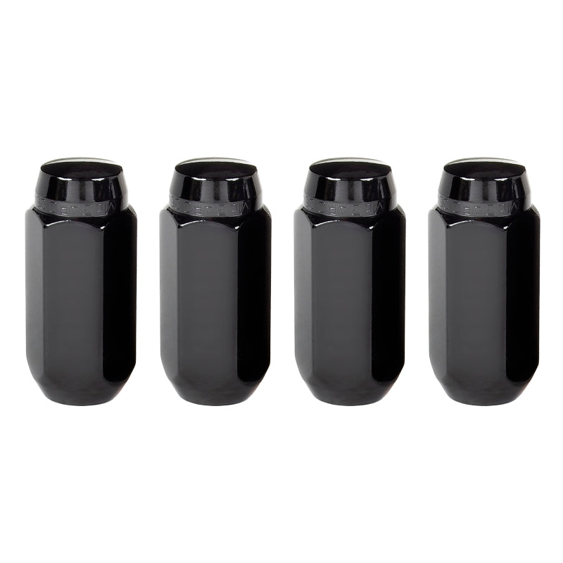 McGard Hex Lug Nut (Cone Seat) M14X1.5 / 22mm Hex / 1.945in. Length (4-Pack) - Black McGard Lug Nuts  AXOPROS