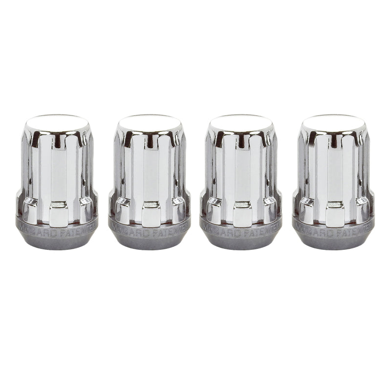 McGard SplineDrive Lug Nut (Cone Seat) M12X1.25 / 1.24in. Length (4-Pack) - Chrome (Req. Tool) McGard Lug Nuts  AXOPROS