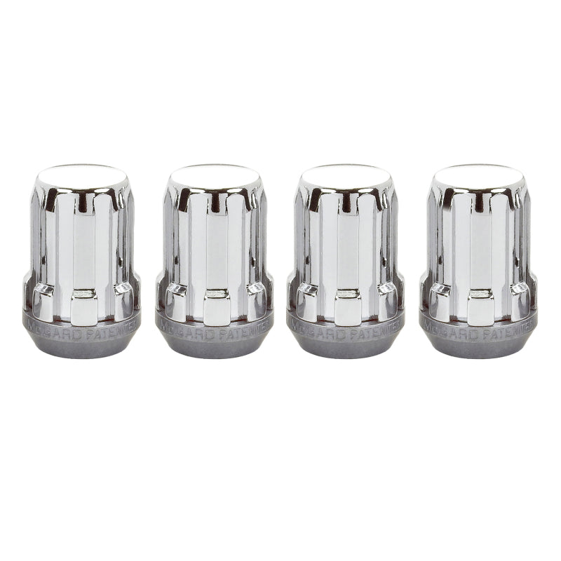 McGard SplineDrive Lug Nut (Cone Seat) M12X1.5 / 1.24in. Length (4-Pack) - Chrome (Req. Tool) McGard Lug Nuts  AXOPROS