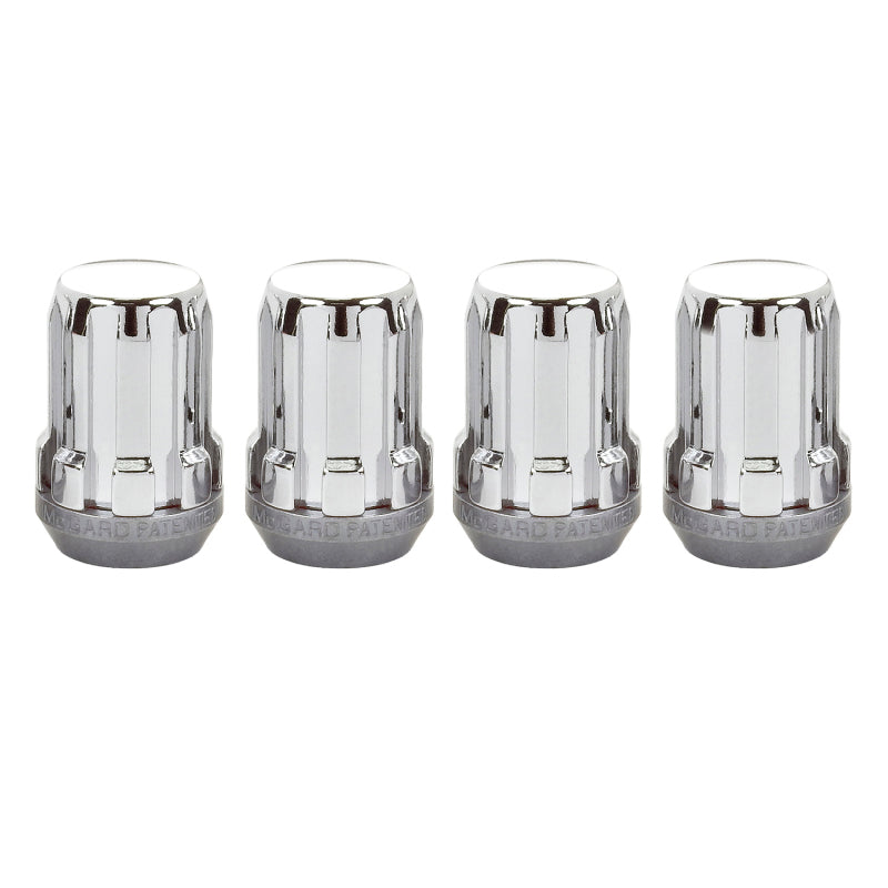 McGard SplineDrive Lug Nut (Cone Seat) M12X1.5 / 1.24in. Length (4-Pack) - Chrome (Req. Tool) McGard Lug Nuts  AXOPROS