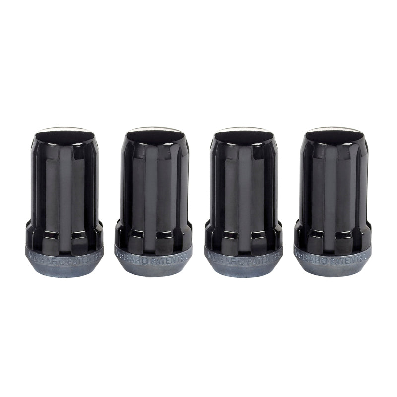 McGard SplineDrive Lug Nut (Cone Seat) M14X1.5 / 1.648in. Length (4-Pack) - Black (Req. Tool) McGard Lug Nuts  AXOPROS