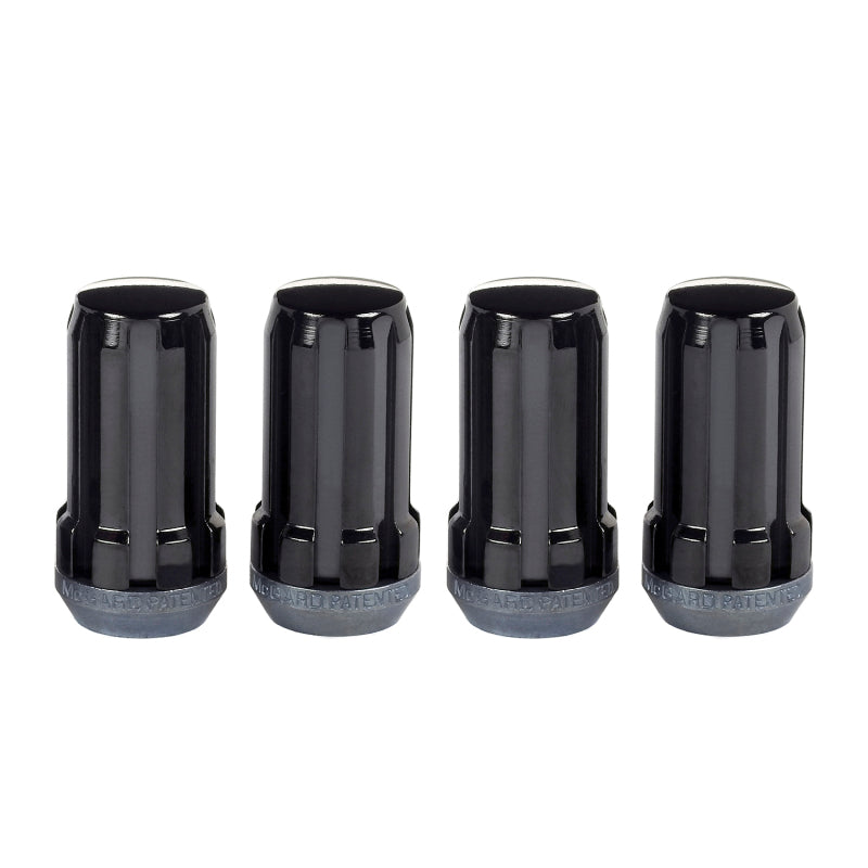McGard SplineDrive Lug Nut (Cone Seat) M14X1.5 / 1.935in. Length (4-Pack) - Black (Req. Tool) McGard Lug Nuts  AXOPROS