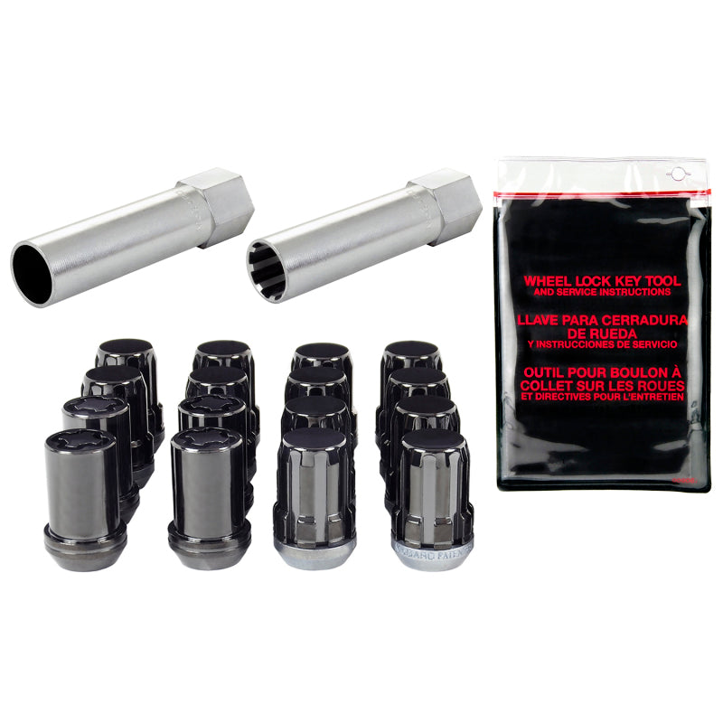 McGard SplineDrive Tuner 4 Lug Install Kit w/Locks & Tool (Cone) M12X1.5 / 13/16 Hex - Black McGard Lug Nuts  AXOPROS