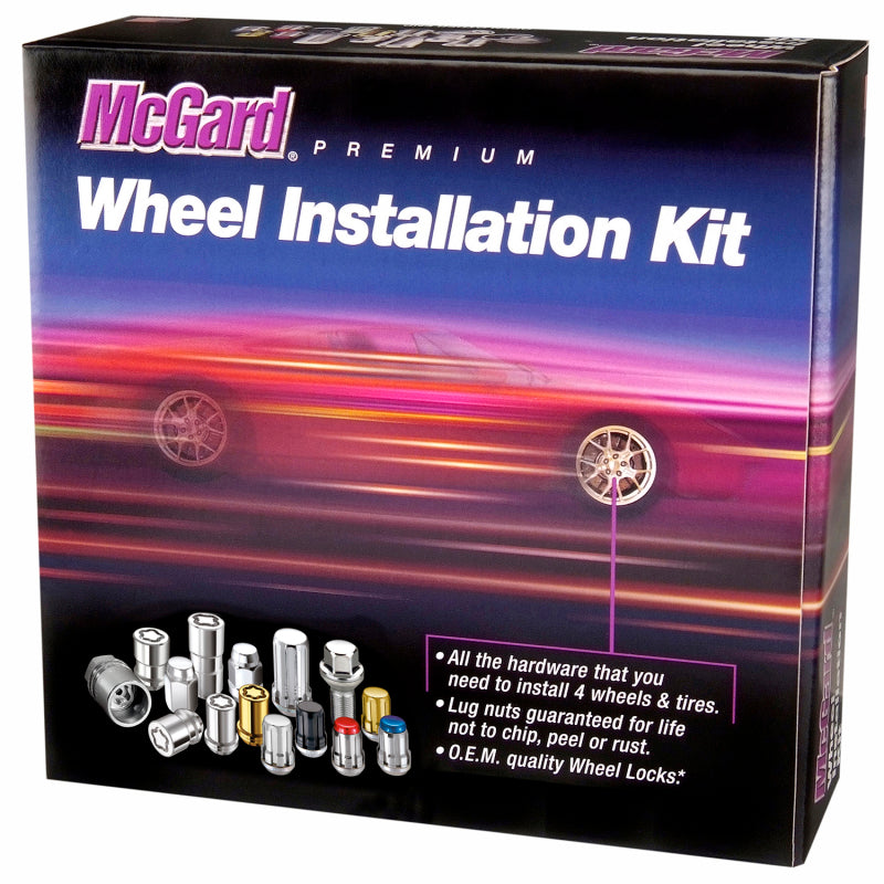 McGard SplineDrive Tuner 5 Lug Install Kit w/Locks & Tool (Cone) M12X1.25 / 13/16 Hex - Gold McGard Lug Nuts  AXOPROS