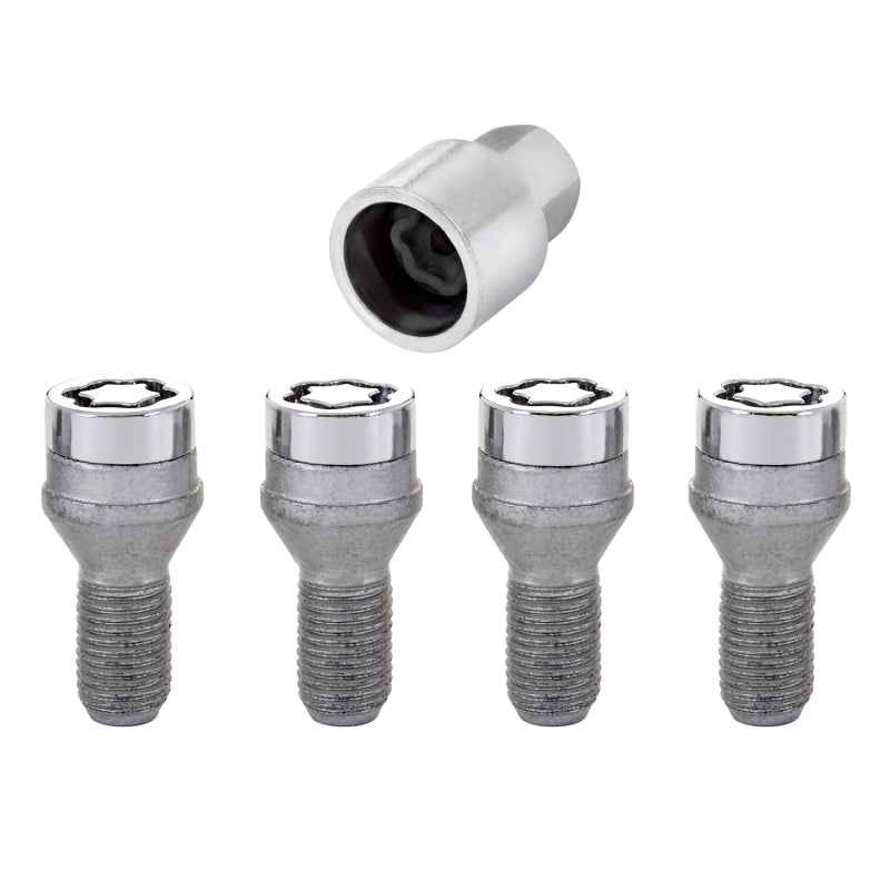 McGard Wheel Lock Bolt Set - 4pk. (Cone Seat) M12X1.25 / 17mm Hex / 22.0mm Shank Length - Chrome McGard Wheel Bolts  AXOPROS