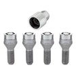 McGard Wheel Lock Bolt Set - 4pk. (Cone Seat) M12X1.5 / 17mm Hex / 25.5mm Shank Length - Chrome McGard Wheel Bolts  AXOPROS