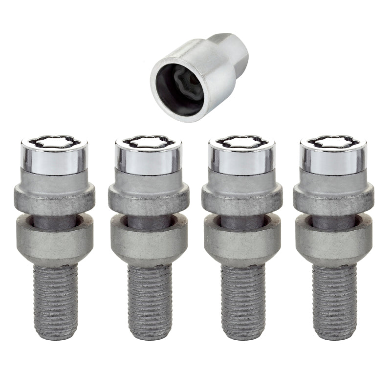 McGard Wheel Lock Bolt Set - 4pk. (Radius Seat) M14X1.5 / 17mm Hex / 28.2mm Shank Length - Chrome McGard Wheel Bolts  AXOPROS