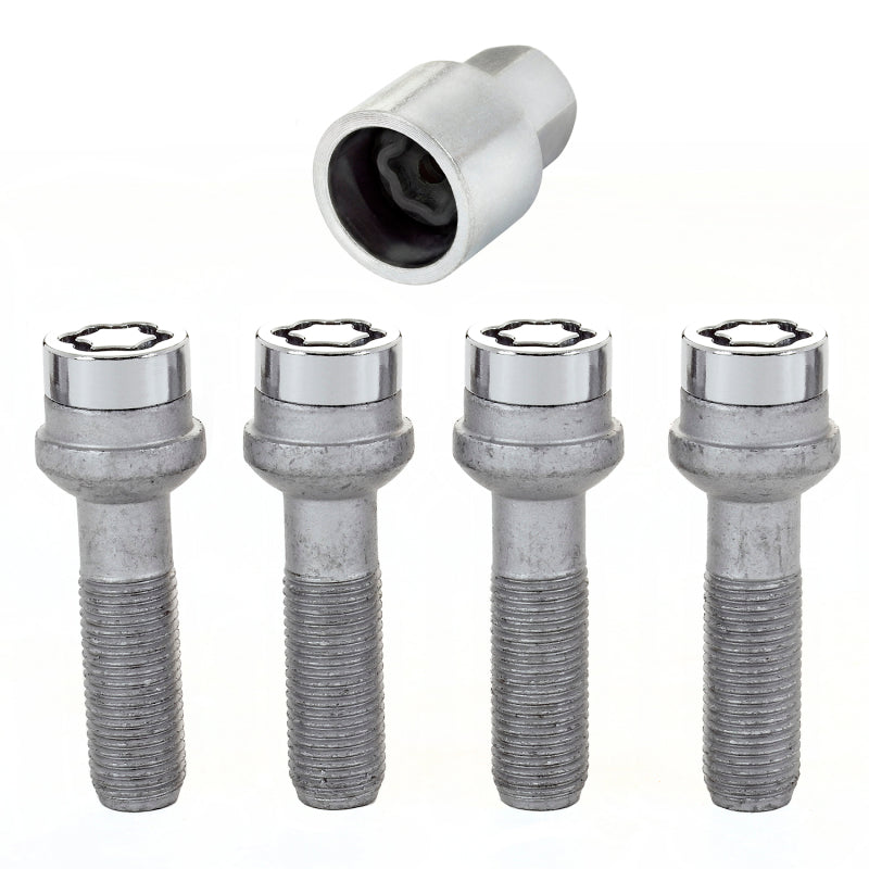 McGard Wheel Lock Bolt Set - 4pk. (Radius Seat) M14X1.5 / 17mm Hex / 45.0mm Shank Length - Chrome McGard Wheel Bolts  AXOPROS