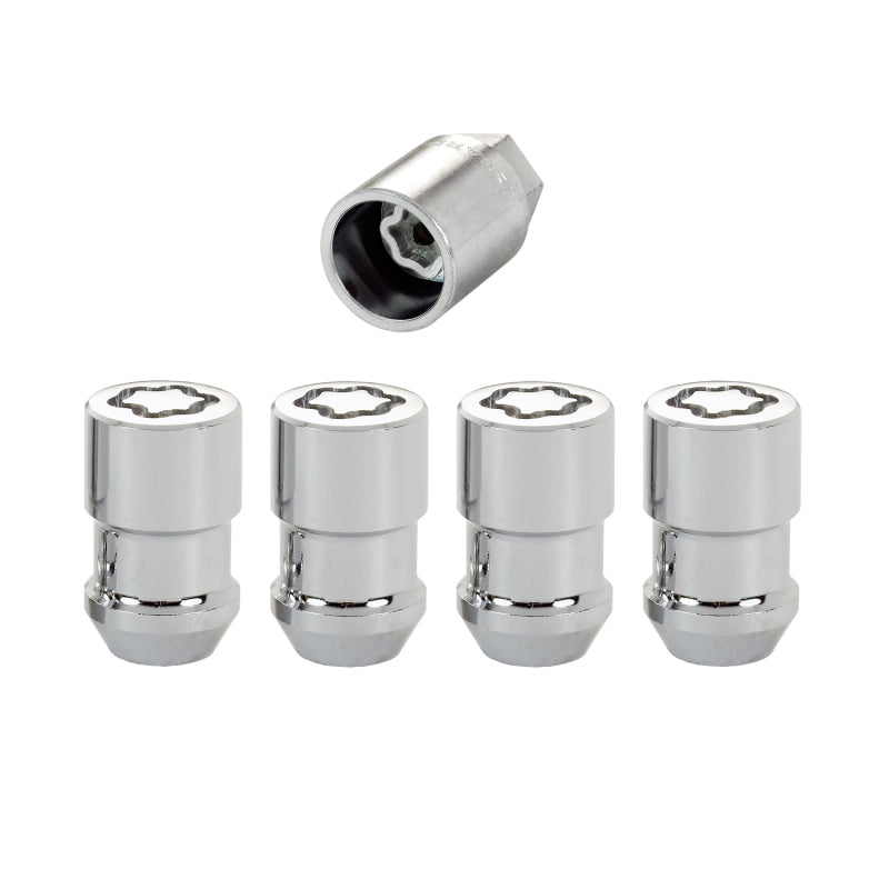 McGard Wheel Lock Nut Set - 4pk. (Cone Seat) 7/16-20 / 3/4 Hex / 1.46in. Length - Chrome McGard Lug Nuts  AXOPROS