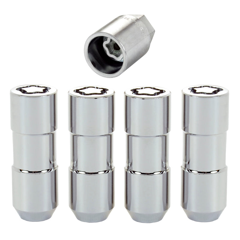 McGard Wheel Lock Nut Set - 4pk. (Cone Seat Duplex) 9/16-18 / 7/8 Hex / 2.5in. Length - Chrome McGard Lug Nuts  AXOPROS