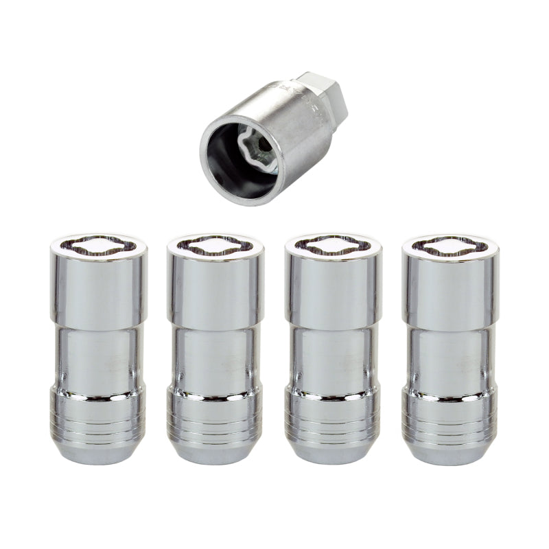 McGard Wheel Lock Nut Set - 4pk. (Cone Seat) M14X1.5 / 21mm & 22mm Dual Hex / 1.965in. L - Chrome McGard Lug Nuts  AXOPROS