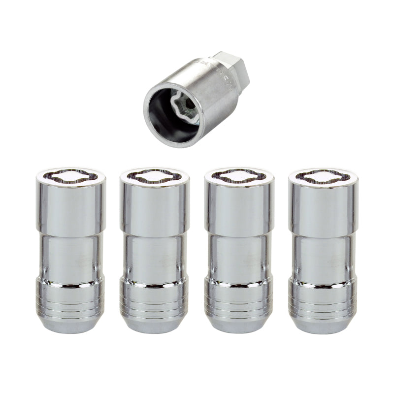 McGard Wheel Lock Nut Set - 4pk. (Cone Seat) M14X1.5 / 21mm & 22mm Dual Hex / 1.965in. L - Chrome McGard Lug Nuts  AXOPROS