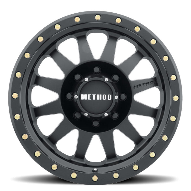 Method MR304 Double Standard 17x8.5 0mm Offset 8x6.5 130.81mm CB Matte Black Wheel Method Wheels Wheels - Cast AXOPROS