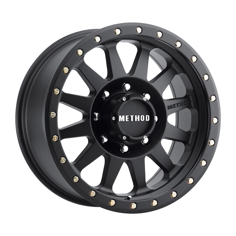 Method MR304 Double Standard 17x8.5 0mm Offset 8x6.5 130.81mm CB Matte Black Wheel Method Wheels Wheels - Cast AXOPROS