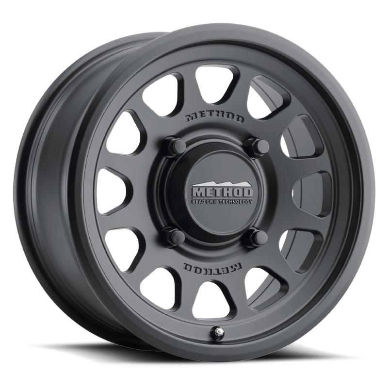 Method MR414 Bead Grip 15x7 / 5+2/38mm Offset / 5x4.5 / 76mm CB Matte Black Wheel Method Wheels Wheels - Cast AXOPROS