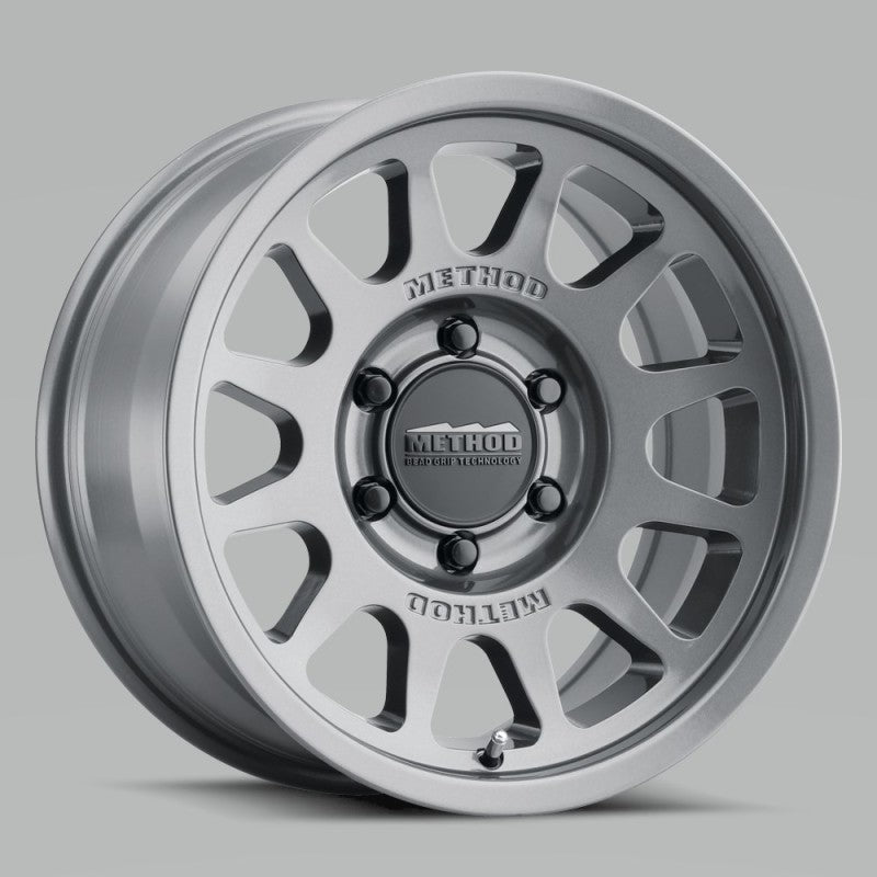 Method MR703 17x7.5 +50mm Offset 6x130 84.1mm CB Gloss Titanium Wheel - AXOPROS