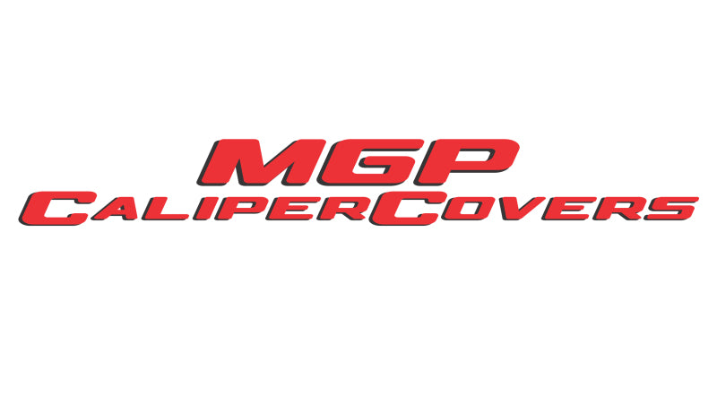 MGP 4 Caliper Covers Engraved Front & Rear Escalade Red finish silver ch MGP Caliper Covers AXOPROS