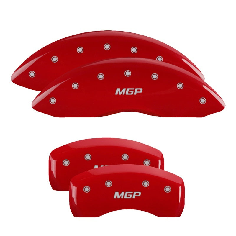 MGP 4 Caliper Covers Engraved Front & Rear MGP Red finish silver ch MGP Caliper Covers AXOPROS