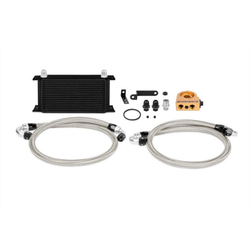 Mishimoto 08-14 WRX/STi Thermostatic Oil Cooler Kit - Black Mishimoto Oil Coolers  AXOPROS