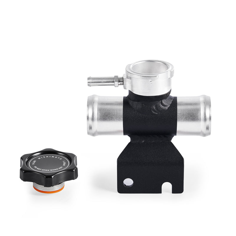Mishimoto 08-15 Mitsubishi Lancer Evo X Coolant Fill Inlet - Black Mishimoto Coolant Fill Necks AXOPROS