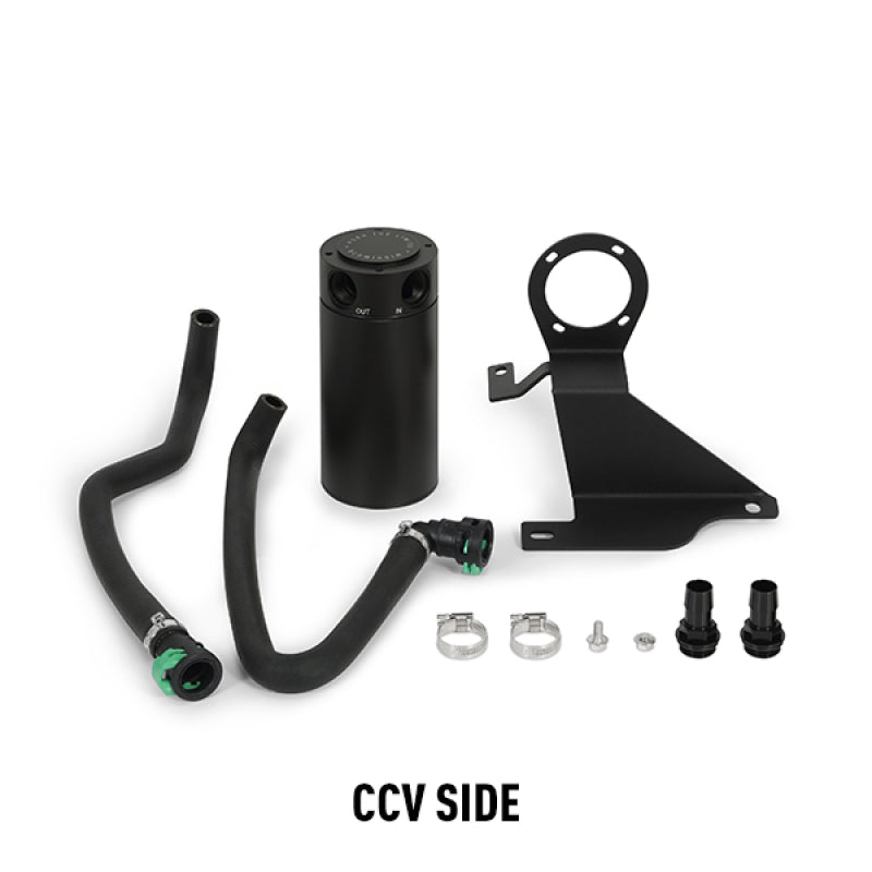 Mishimoto 11-14 Ford F-150 EcoBoost 3.5L Baffled Oil Catch Can Kit - Black Mishimoto Oil Catch Cans AXOPROS
