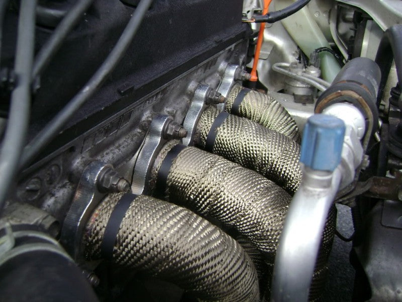 Mishimoto 2 inch x 35 feet Heat Wrap with Stainless Locking Tie Set Mishimoto Exhaust Wrap  AXOPROS
