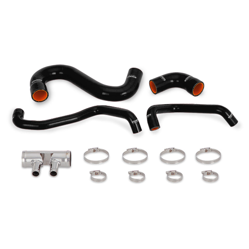 Mishimoto 2015+ Ford Mustang GT Silicone Lower Radiator Hose - Black Mishimoto Hoses AXOPROS