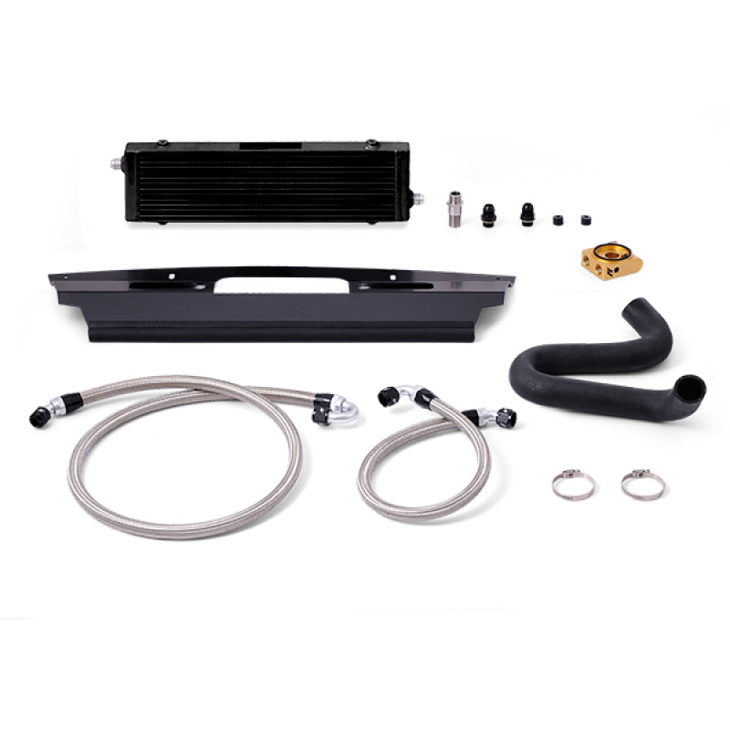 Mishimoto 2015+ Ford Mustang GT Thermostatic Oil Cooler Kit - Black Mishimoto Oil Coolers  AXOPROS