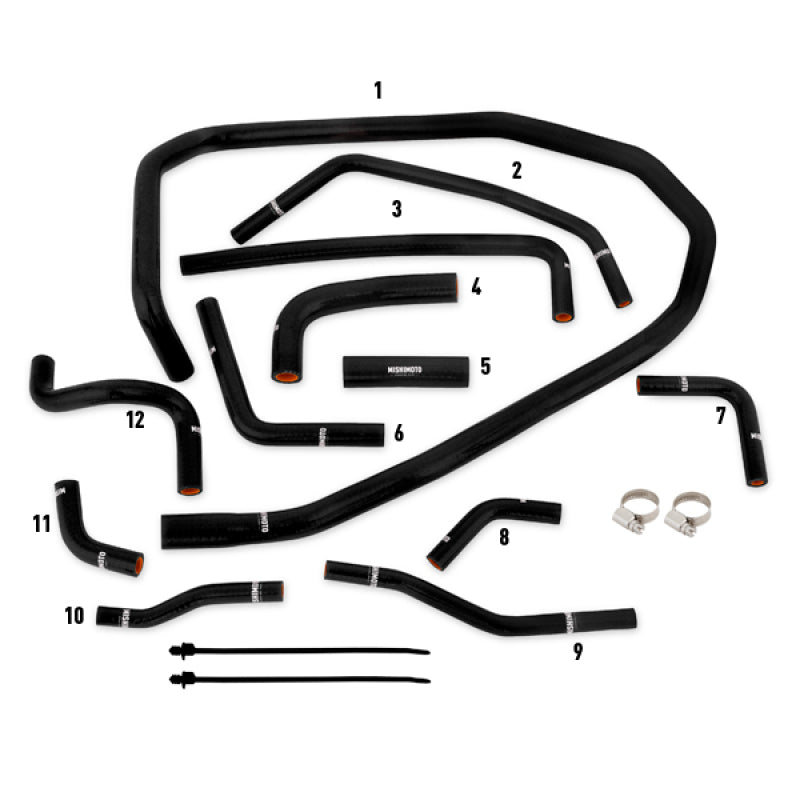 Mishimoto 2015 Subaru WRX Black Silicone Radiator Coolant Ancillary Hoses Kit Mishimoto Hoses AXOPROS