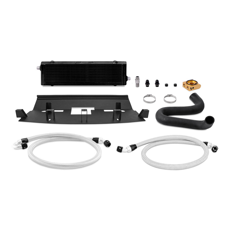 Mishimoto 2018+ Ford Mustang GT Thermostatic Oil Cooler Kit - Black Mishimoto Oil Coolers  AXOPROS