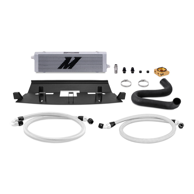 Mishimoto 2018+ Ford Mustang GT Thermostatic Oil Cooler Kit - Silver Mishimoto Oil Coolers  AXOPROS
