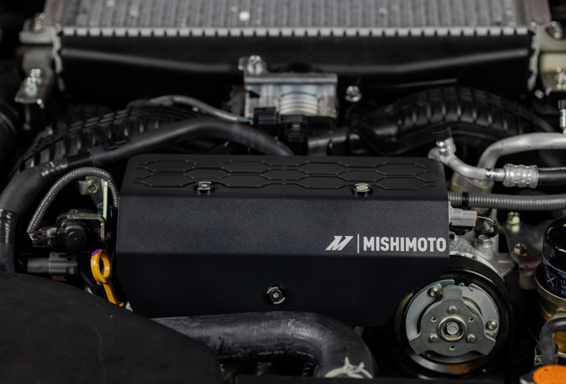 Mishimoto 2022+ Subaru WRX Pulley Cover Black Mishimoto Pulleys - Crank, Underdrive AXOPROS