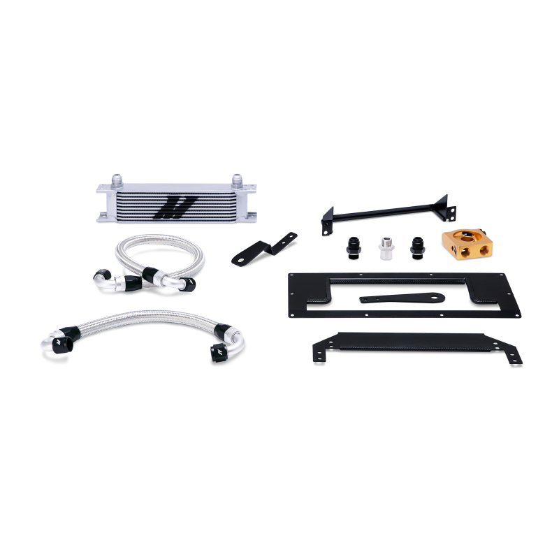 Mishimoto 99-05 Mazda Miata Thermostatic Oil Cooler Kit - Silver Mishimoto Oil Coolers  AXOPROS
