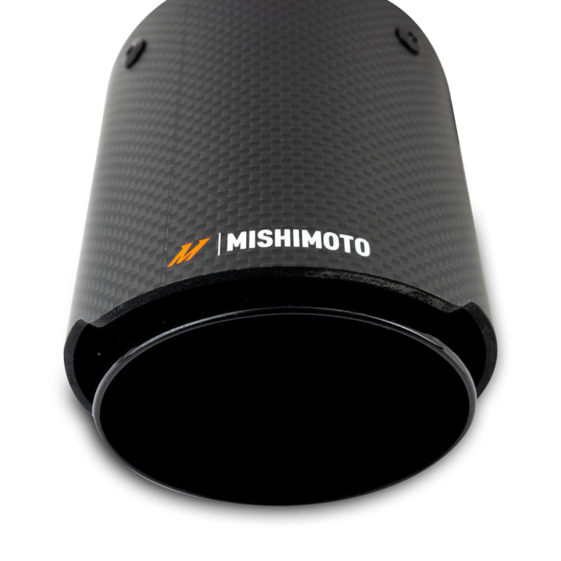 Mishimoto Carbon Fiber Muffler Tip 3in Inlet 4in Outlet Black Mishimoto Muffler AXOPROS