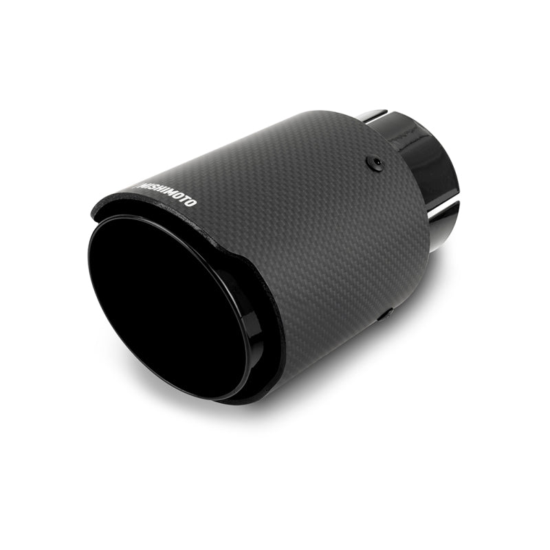 Mishimoto Carbon Fiber Muffler Tip 3in Inlet 4in Outlet Black Mishimoto Muffler AXOPROS