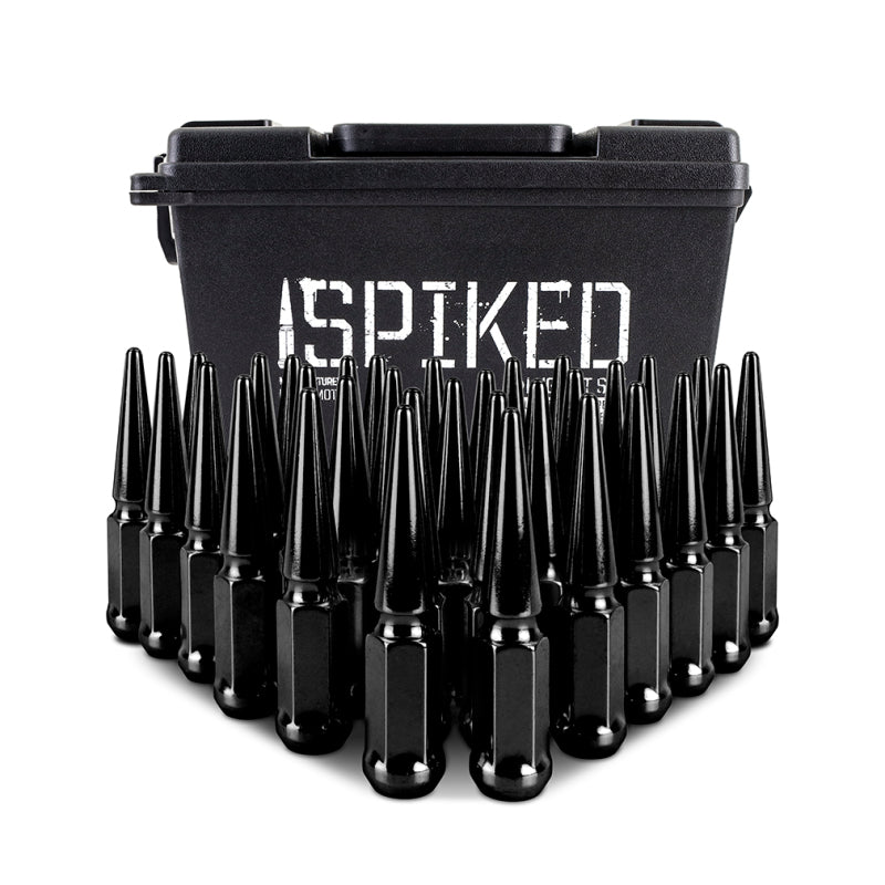 Mishimoto Mishimoto Steel Spiked Lug Nuts M14 x 1.5 32pc Set Black Mishimoto Lug Nuts  AXOPROS