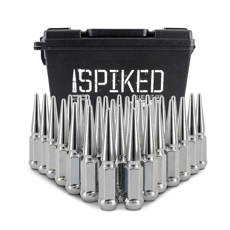 Mishimoto Mishimoto Steel Spiked Lug Nuts M14 x 1.5 32pc Set Chrome Mishimoto Lug Nuts  AXOPROS