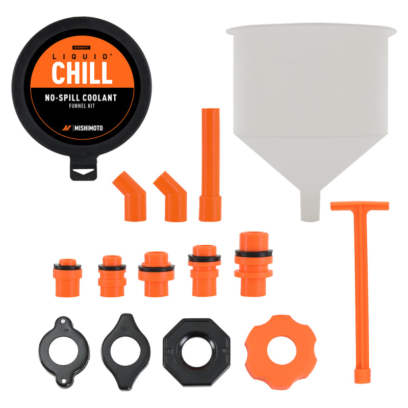 Mishimoto No-Spill Coolant Funnel Kit 15pc Set Mishimoto Tools AXOPROS