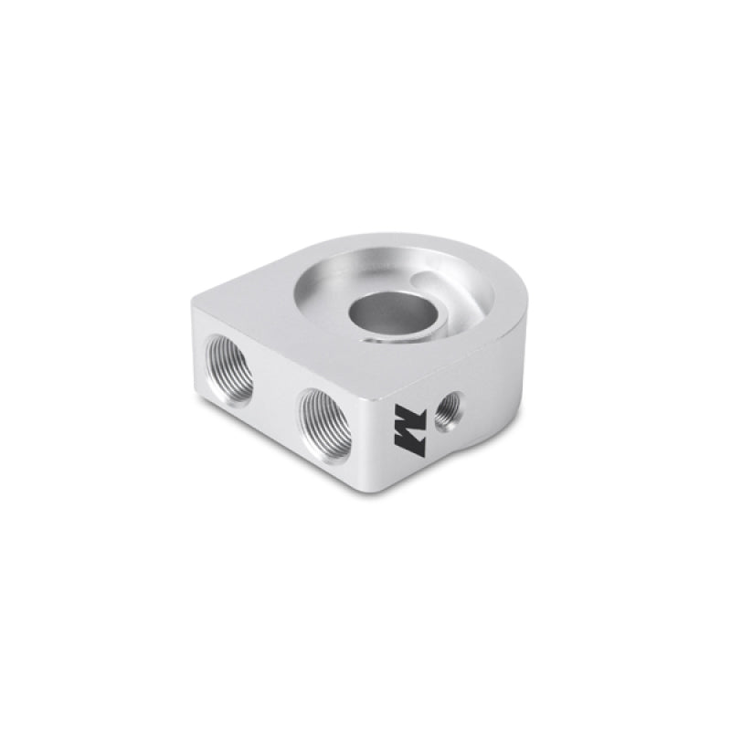 Mishimoto Silver M20 Oil Sandwich Plate Mishimoto Oil Filter Blocks AXOPROS