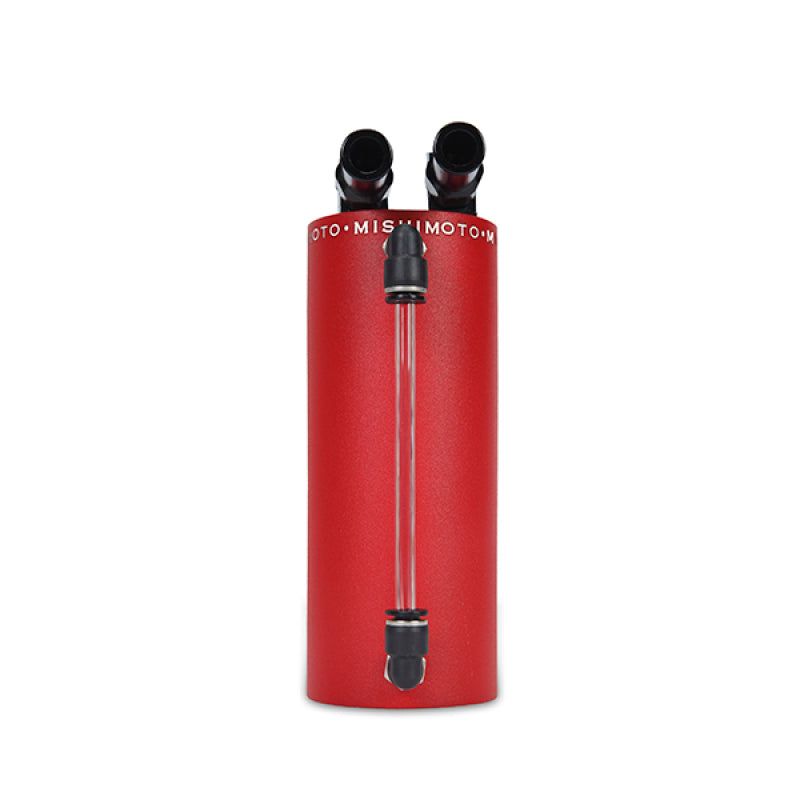 Mishimoto Small Aluminum Oil Catch Can - Wrinkle Red Mishimoto Oil Catch Cans AXOPROS