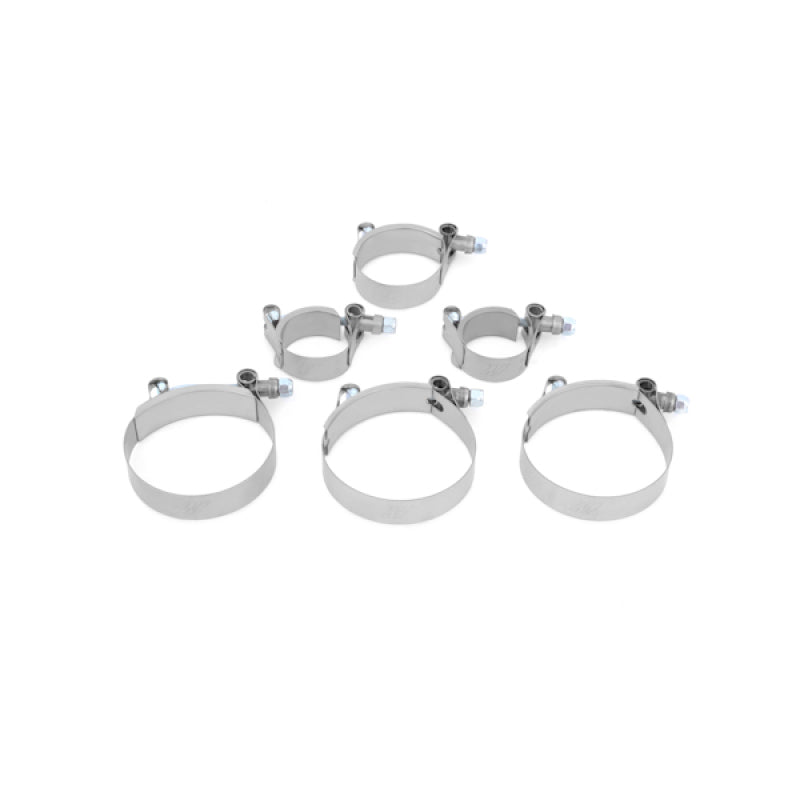 Mishimoto Subaru 02-07 WRX/04-07 STi Top-Mount Intercooler Kit - Powder Coated Silver & Blue Hoses Mishimoto Intercoolers  AXOPROS