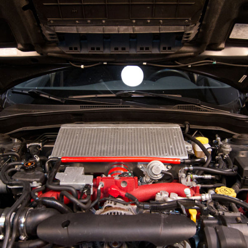 Mishimoto Subaru 08-15 WRX STi Top-Mount Intercooler Kit - Powder Coated Black & Red Hoses Mishimoto Intercoolers  AXOPROS